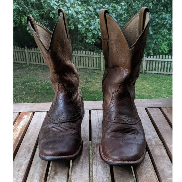 ARIAT Heritage Stockman Western Boot Leather Cowboy Boots Size 9.5D 10002247 - Picture 5 of 11